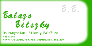 balazs bilszky business card